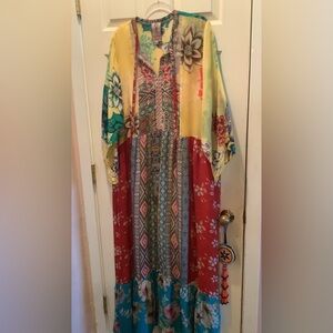 Johnny Was Maxi Dress with Embroidery on the Bodice, Size XXL, Vintage